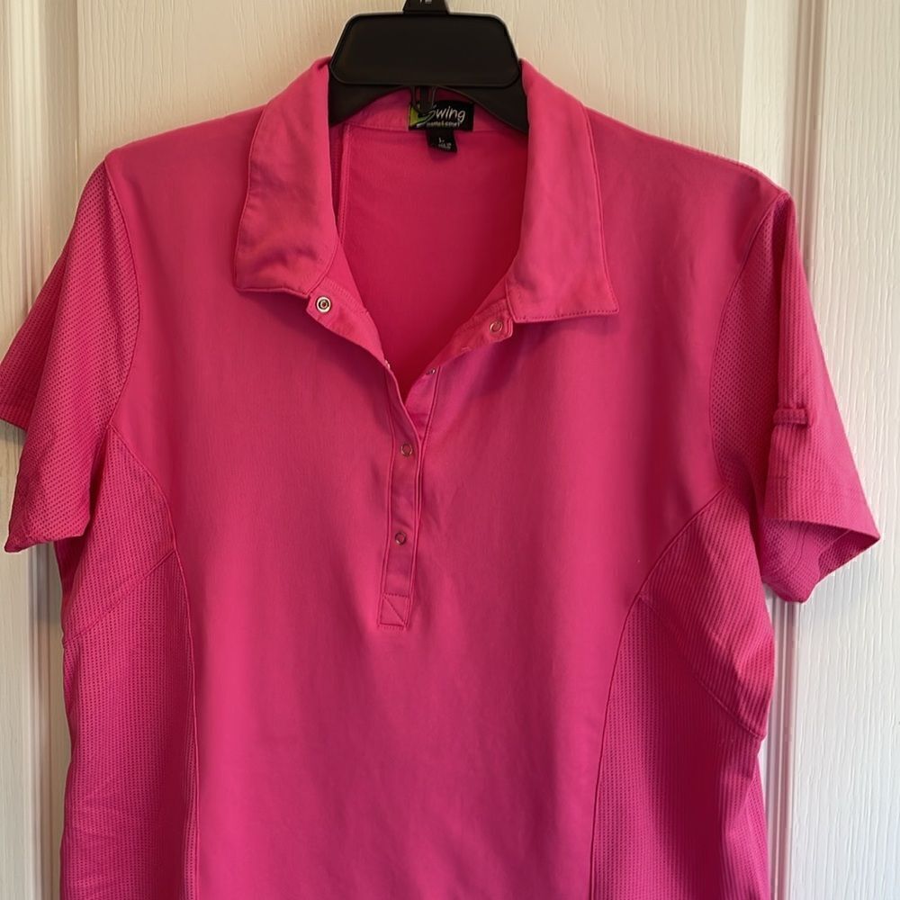 Womens Solid Swing Tech Polo - L - Good Condition